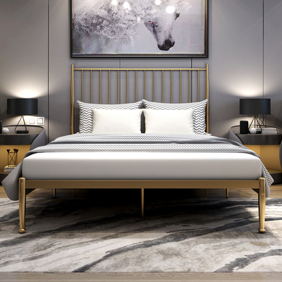 2022最も最近のモダンなデザインの金属のベッド フレームの居間のサイズの鋼鉄シングル・ベッド