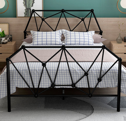 現代学校の安い錬鉄の金属のベッド学生の大人のデッキ フレームのベッド