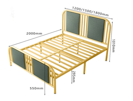 Size金属のベッドの基盤の鋼鉄ダブル・ベッド クイーン サイズ王のモダンなデザインの安い価格