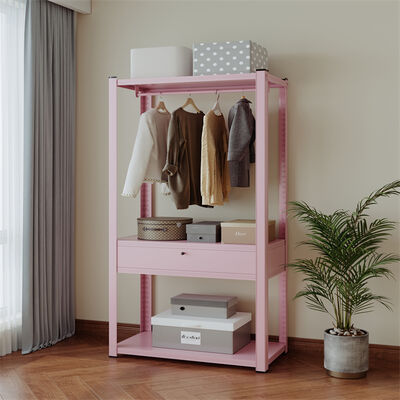 スペース活用設計の金属製ロッカーキャビネット、可動棚、頑丈なフレーム、ロック機構付き