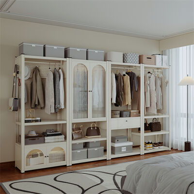 スペース活用設計の金属製ロッカーキャビネット、可動棚、頑丈なフレーム、ロック機構付き