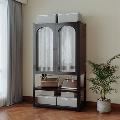 鉄製 2 ドア メタルロッカー キャビネット 棚付き 耐久性 調節可能 吊り 現代のデザイン