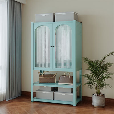 鉄製 2 ドア メタルロッカー キャビネット 棚付き 耐久性 調節可能 吊り 現代のデザイン