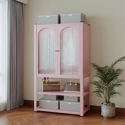 鉄製 2 ドア メタルロッカー キャビネット 棚付き 耐久性 調節可能 吊り 現代のデザイン