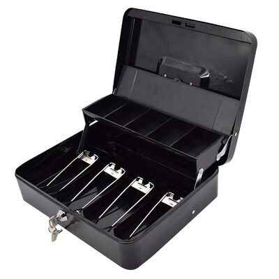 ミニメタルとABSロックキャッシュボックス 鍵ロック 貯金 家 セキュリティオーガナイザー キャッシュトレイスロット付きセーフ