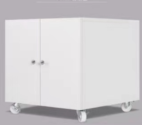 移動式鋼製プリンターキャビネット 鍵付け可能な収納引き出しとローリングキャスター
