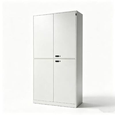 4-Door Double-Section Metal Filing Cabinet with Lock for Office Storage