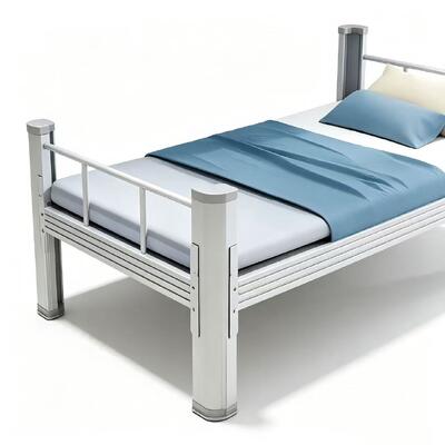 Commercial Steel Single Bed Frame with Profile Steel Structure for Dormitories and Staff Housing