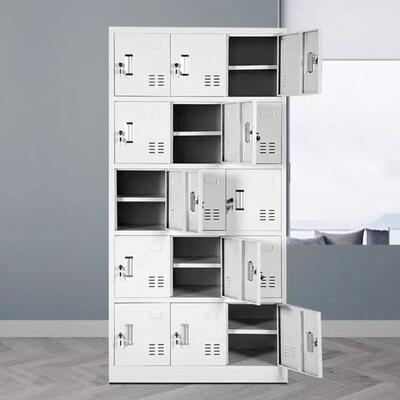 15 Door Steel Employee Locker Cabinet for Staff Changing Rooms and Personal Storage