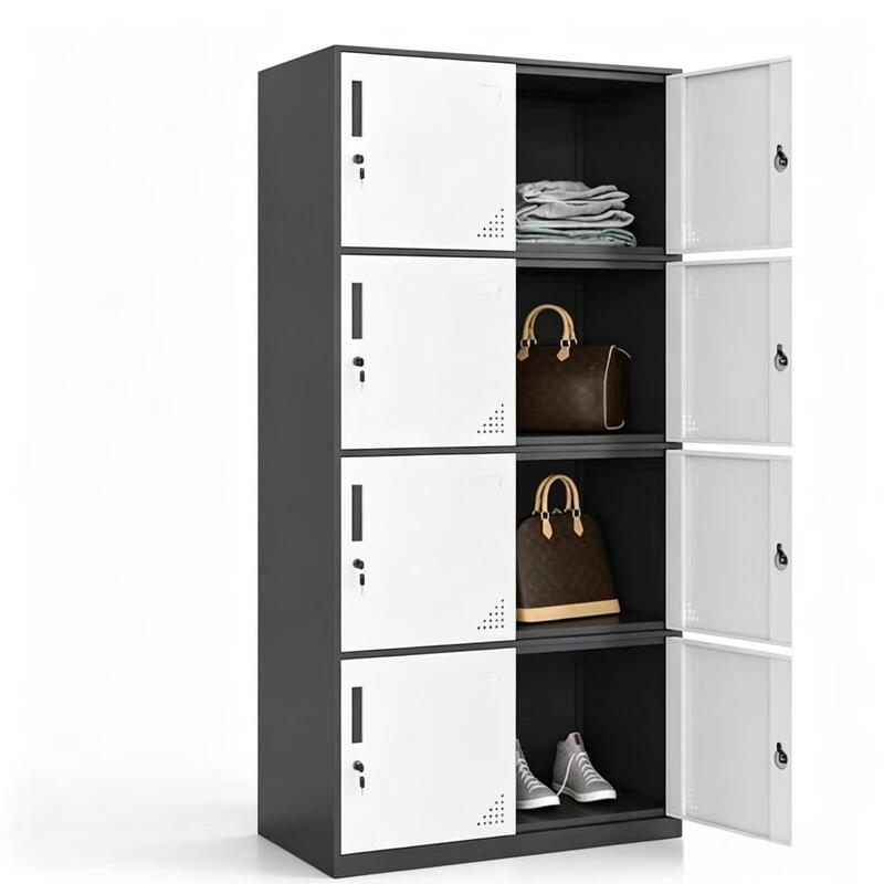 8 Door Steel Locker Cabinet with Individual Compartments Metal Employee Changing Room Locker for Schools Gyms,、 Factories and Staff Rooms